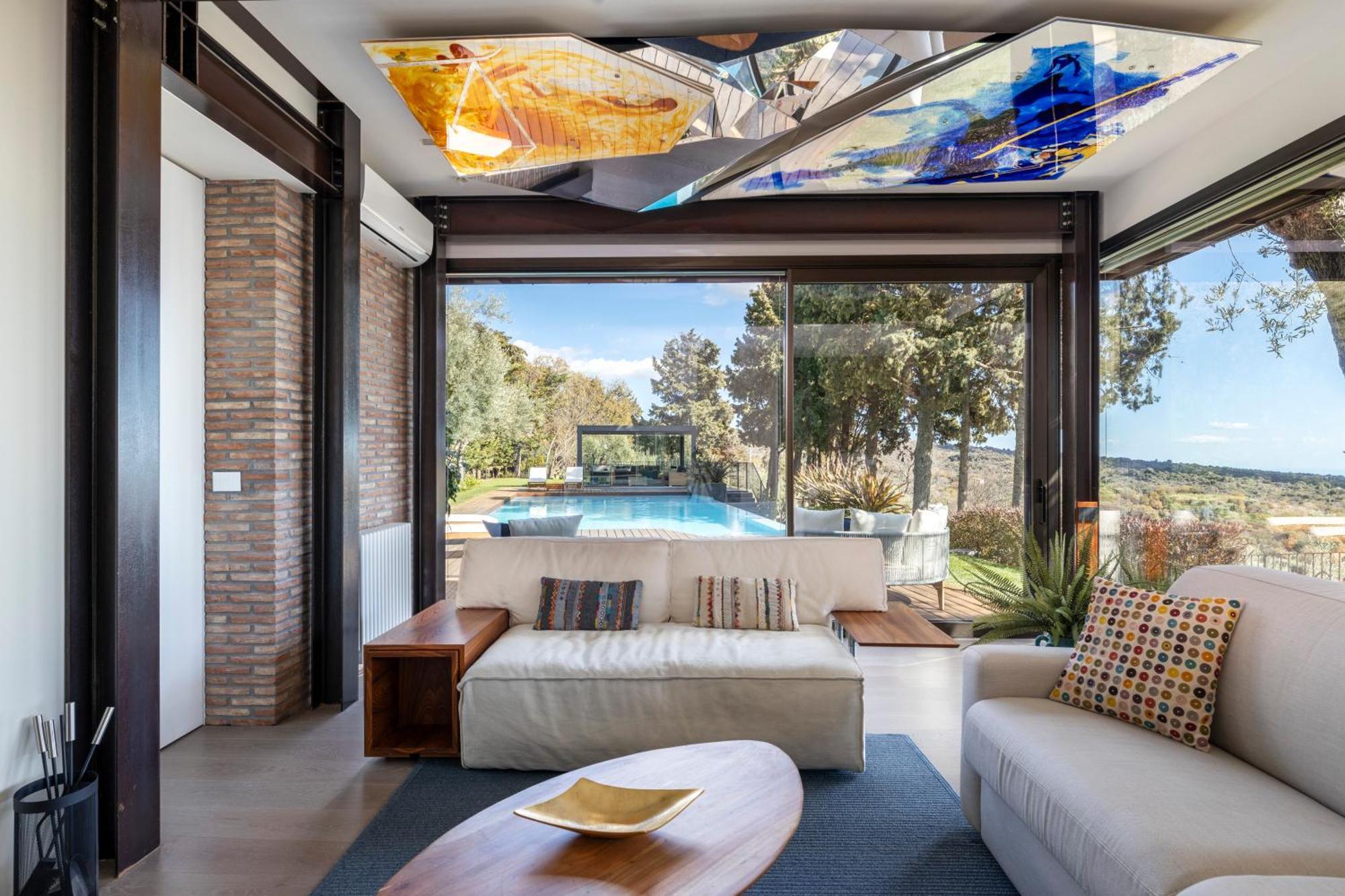 Ragalna Scialaj Villa Di Lusso Sull'Etna Con Piscina E Vista Mare מראה חיצוני תמונה